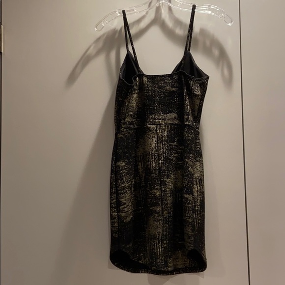 Tobi Bianca Cosmic Dust Black & Gold BodyCon Mini Dress - Picture 5 of 8